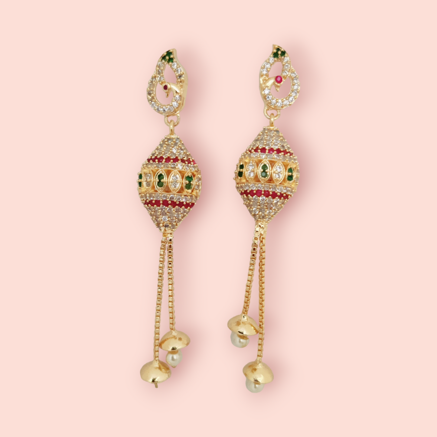 Enchanted Tricolor Gleam Earrings - Opal Touch