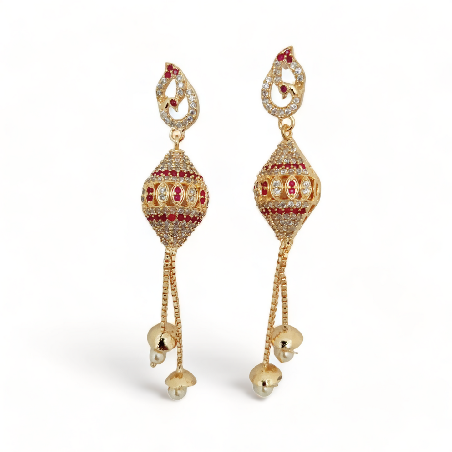 Enchanted Tricolor Gleam Earrings - Opal Touch