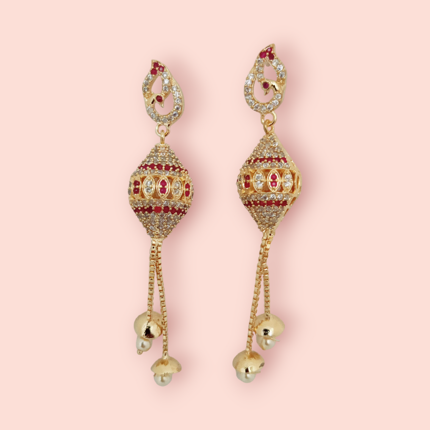 Enchanted Tricolor Gleam Earrings - Opal Touch