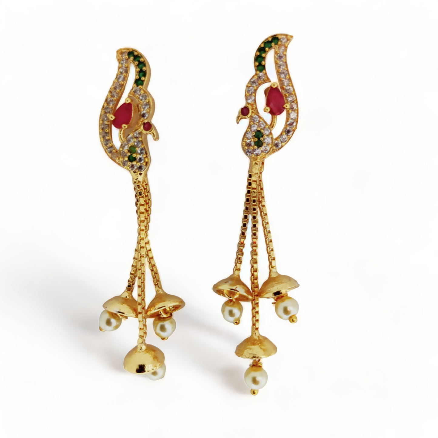 Enchanted Scarlet Gleam Earrings - Opal Touch