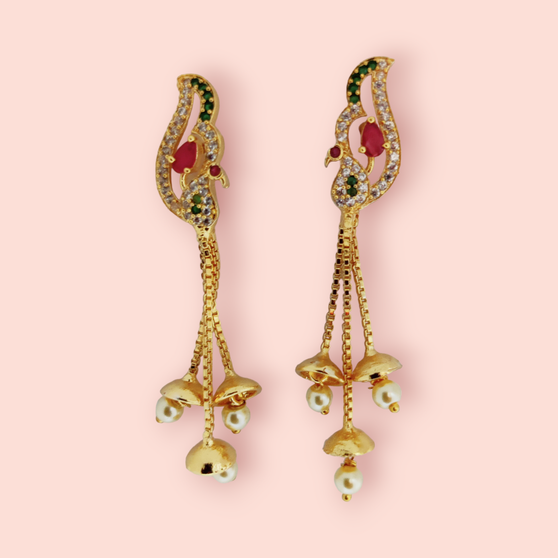 Enchanted Scarlet Gleam Earrings - Opal Touch