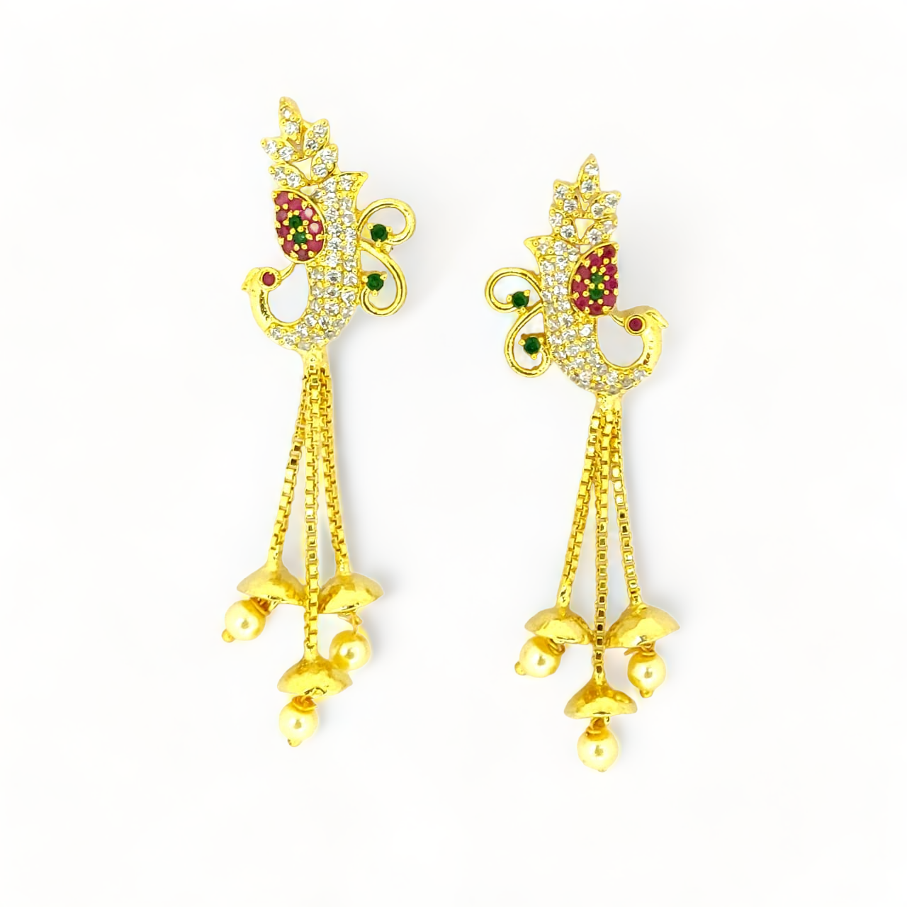 Opulent Garnet Elegance Earrings - Opal Touch