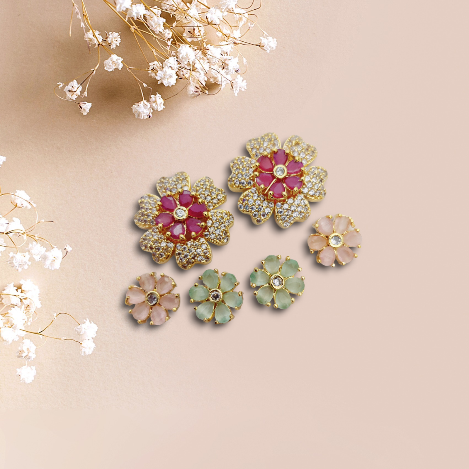 Opulent Color Symphony Earrings - Opal Touch