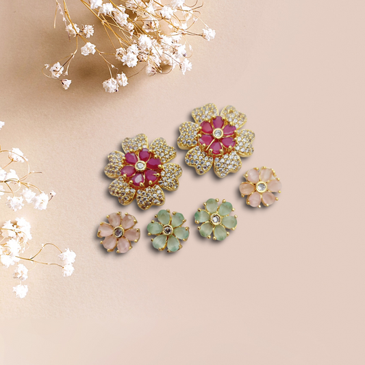 Opulent Color Symphony Earrings - Opal Touch