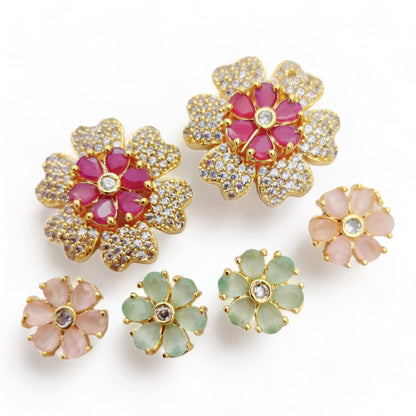 Opulent Color Symphony Earrings - Opal Touch