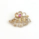 Elegant Antique Gold Plated Peacock Saree Pin