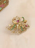 Elegant Antique Mehendi Plated Peacock Saree Pin