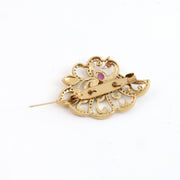 Elegant Antique Mehendi Plated Peacock Saree Pin