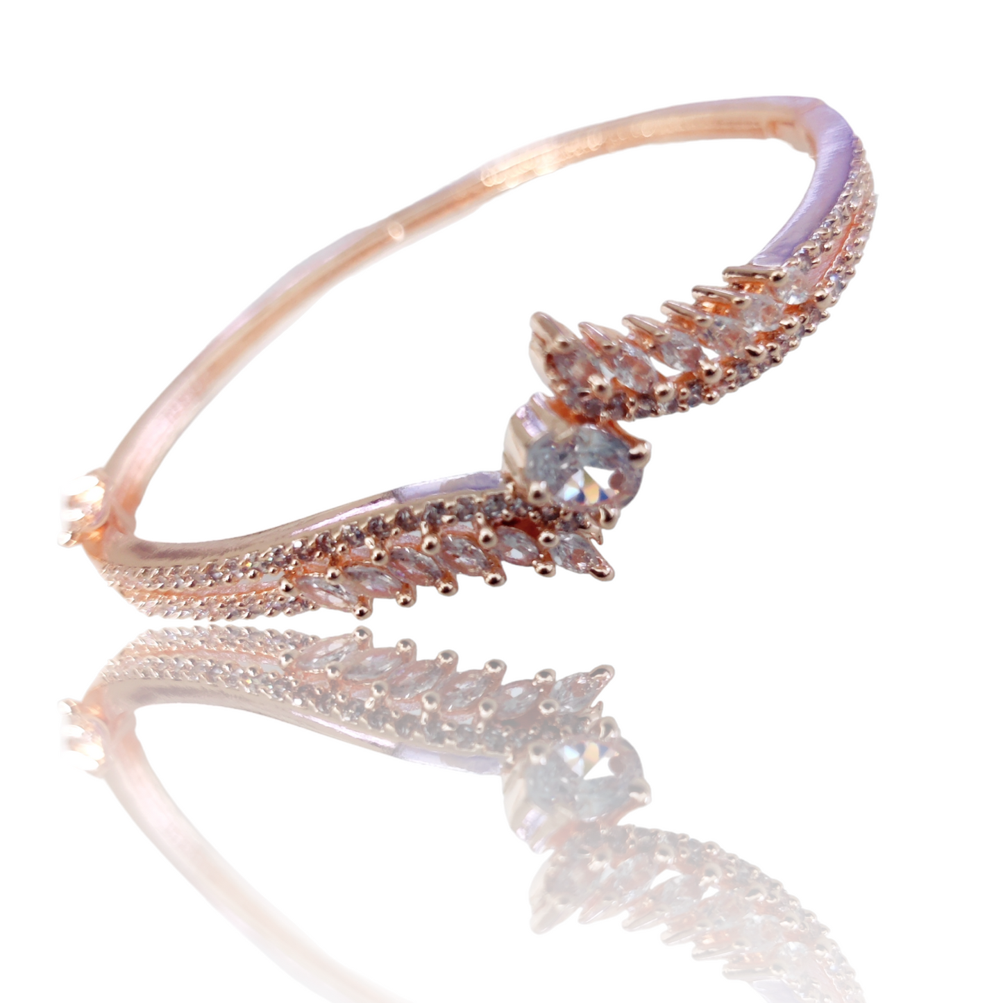 Enchanting White Rose Gold Bracelet