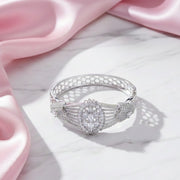 Elegant CZ Kada Bracelet - Dazzling Wrist Accessory - Opal Touch