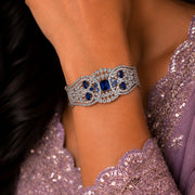 Glimmering Rhodium Plated Bracelet