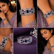 Glimmering Rhodium Plated Bracelet