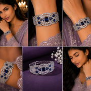 Glimmering Rhodium Plated Bracelet
