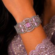 Glimmering Rhodium Plated Bracelet