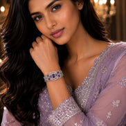 Glimmering Rhodium Plated Bracelet