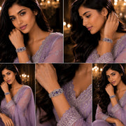 Glimmering Rhodium Plated Bracelet