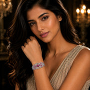 Glimmering Rhodium Plated Bracelet