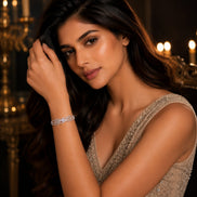 Eternity Spark Rhodium Plated Bracelet