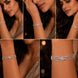 Rhodium Plated Infinity Twist Leaf Vine Pattern Designer Bracelet