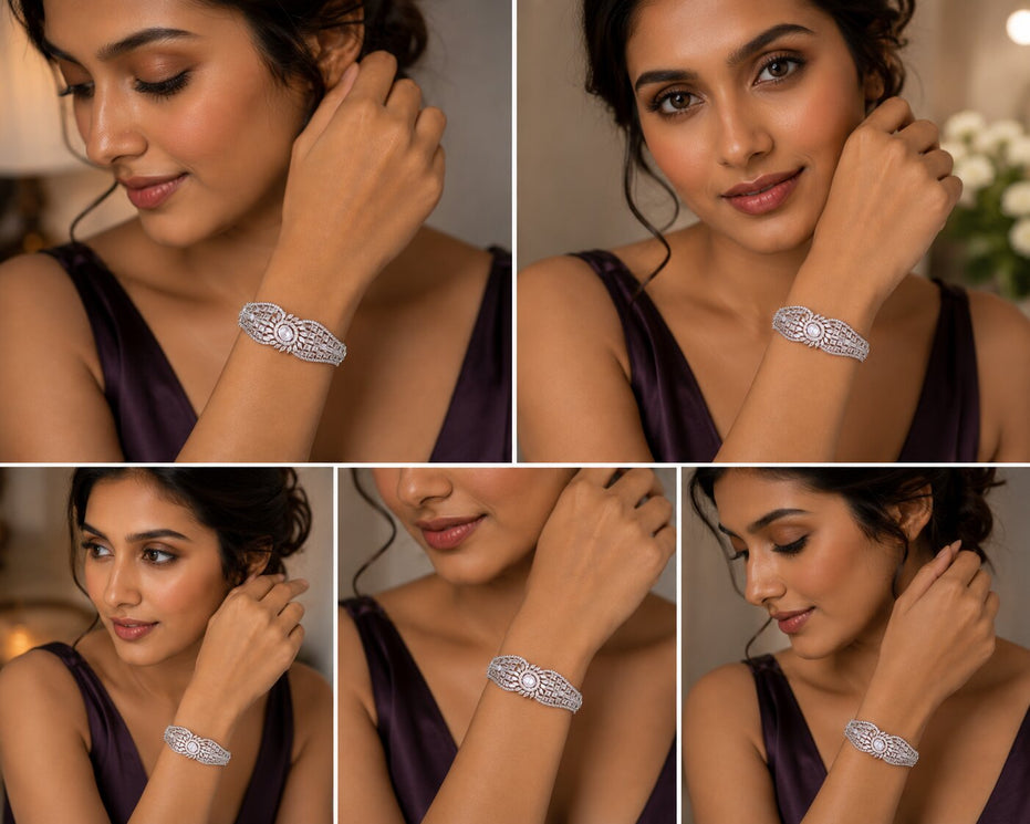 Starlight Weave rhodium Plated Bracelet
