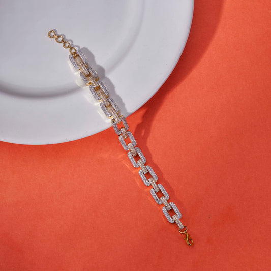 Radiant Hoop Gold Silver Plated Bracelet
