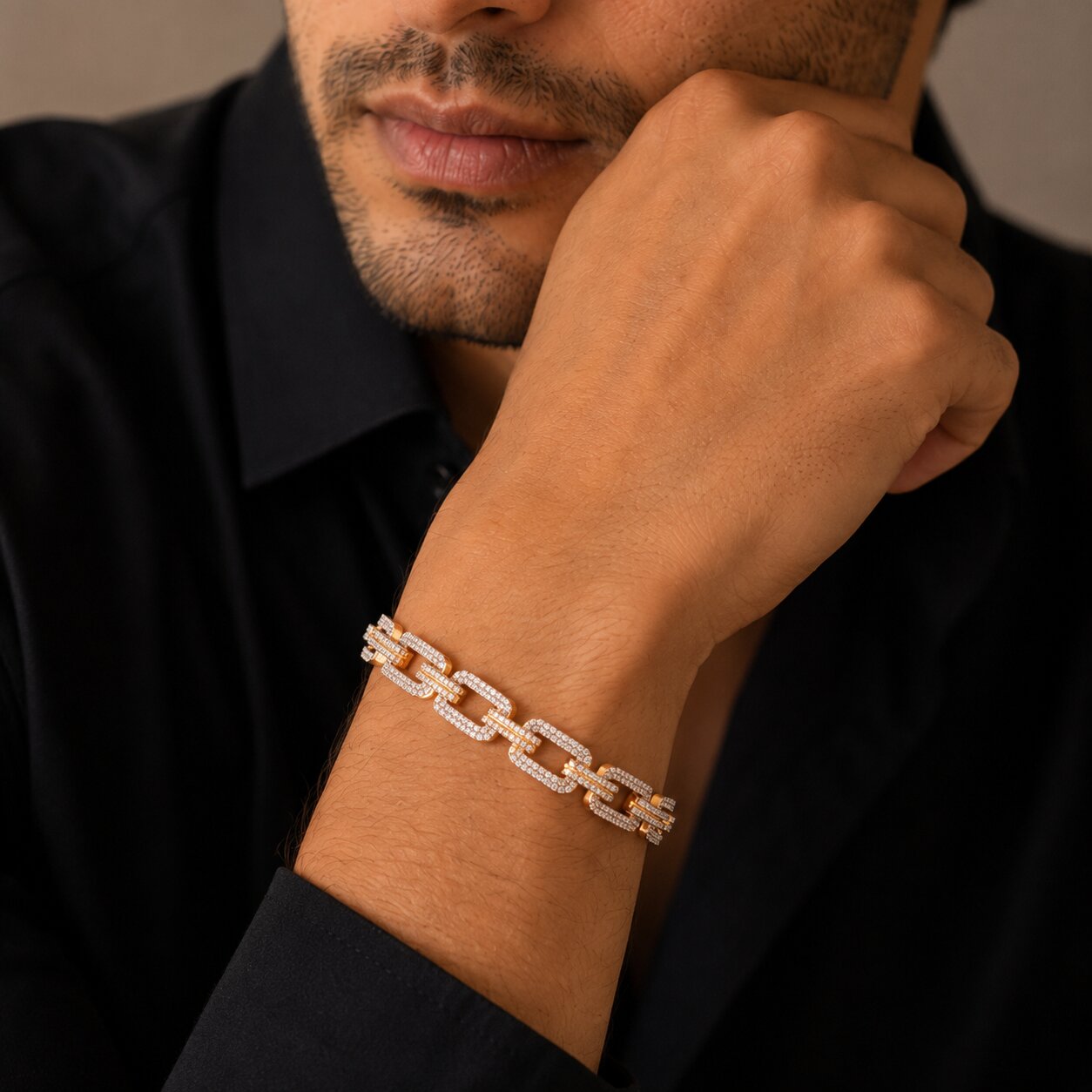 Radiant Hoop Gold Silver Plated Bracelet