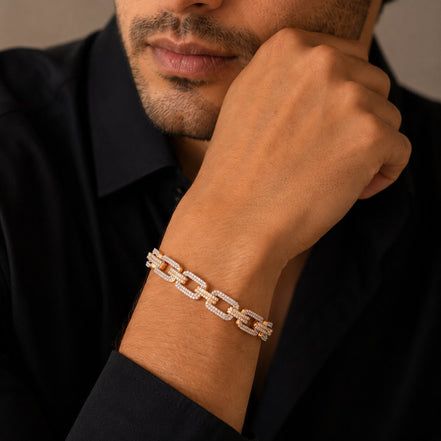 Radiant Hoop Gold Silver Plated Bracelet