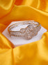 Luxury Rhodium Plated AD Floral Cuff Bracelet