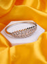 Leaf Cuff Rhodium Plated AD Bracelet