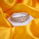 Sparkling Star Floral Cuff Rhodium Plated AD Bracelet