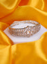 Sparkling Star Floral Cuff Rhodium Plated AD Bracelet