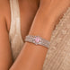 Sparkling Star Floral Cuff Rhodium Plated AD Bracelet