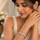 Sparkling Cuff Rhodium Plated AD Bracelet