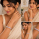Sparkling Cuff Rhodium Plated AD Bracelet