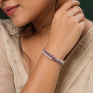 Sparkling Cuff Rhodium Plated AD Bracelet