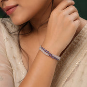 Sparkling Cuff Rhodium Plated AD Bracelet