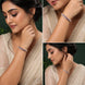 Sparkling Cuff Rhodium Plated AD Bracelet