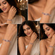 Alluring Cuff Rhodium Plated AD Bracelet