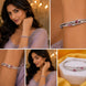 Alluring Cuff Rhodium Plated AD Bracelet