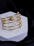 Cuff Gold Plated Bracelet with Pearls