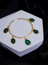 Elegant Gold Plated Bracelet with Gemstone