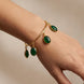 Elegant Gold Plated Bracelet with Gemstone