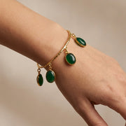 Elegant Gold Plated Bracelet with Gemstone