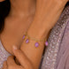 Elegant Gold Plated Bracelet with Gemstone