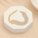 Gold & Silver Plated Multi-Row Cubic Zirconia Tennis Pattern Bracelet