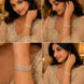 Gold & Silver Plated Multi-Row Cubic Zirconia Tennis Pattern Bracelet