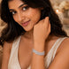 Three Layered Tennis Rhodium Plated Bracelet