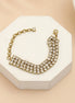 Three Layered Tennis Mehendi Plated Bracelet