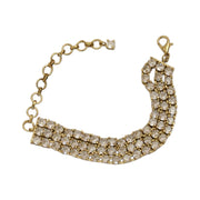 Three Layered Tennis Mehendi Plated Bracelet