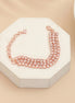Three Layered Tennis Rose Gold Plated Bracelet
